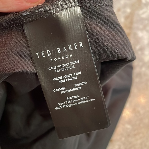 TED BAKER London Linn Striped Jersey Knit Bodycon Midi Tank Dress Black/White - Picture 5 of 9